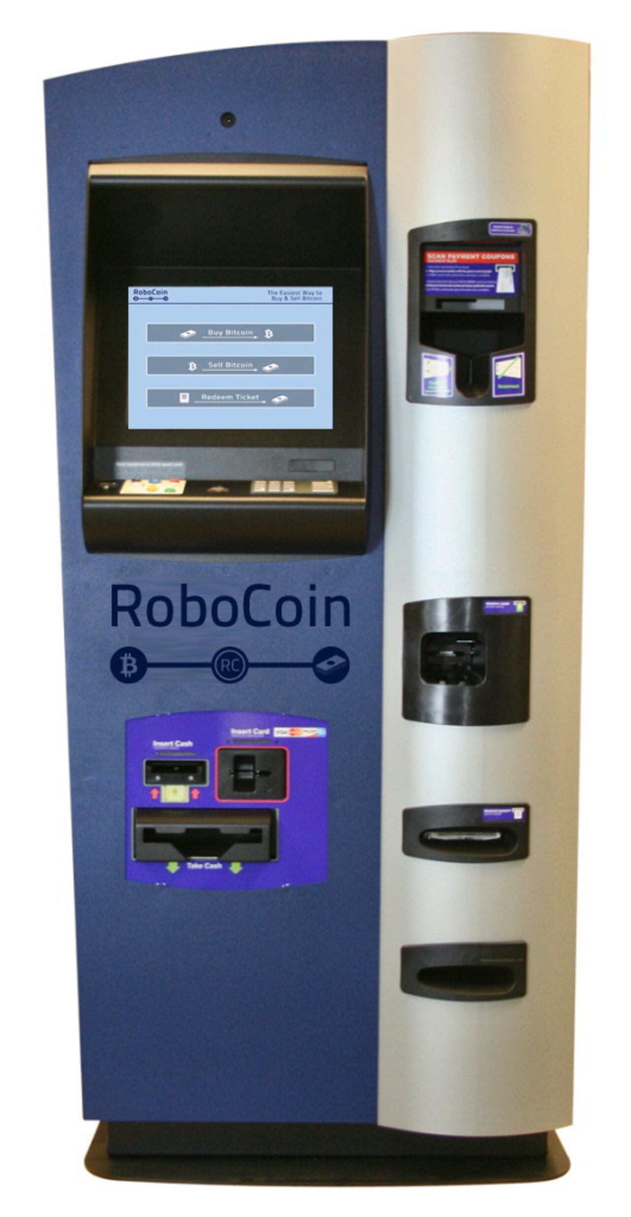 The Robocoin kiosk at Waves Coffee House, Vancouver, October 29, 2013.