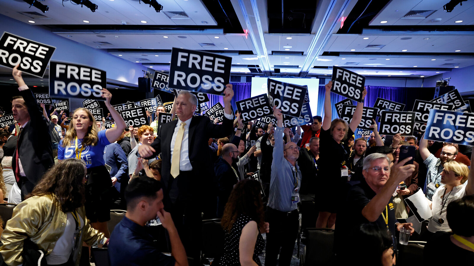 *Free Ross* signage at the Libertarian National Convention, May 25, 2024.